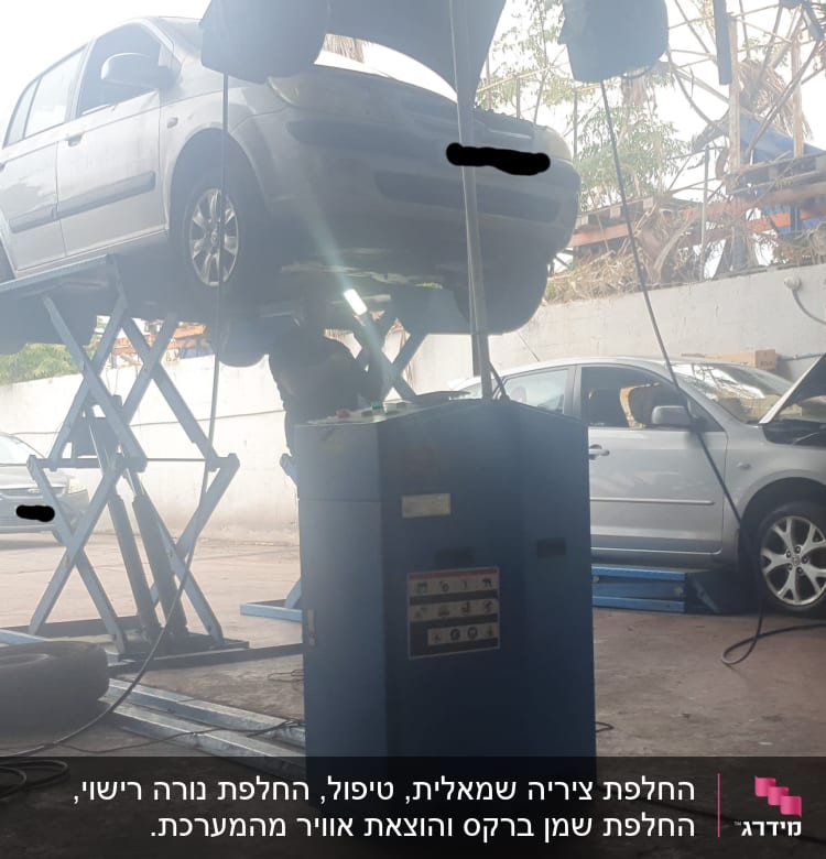 במהלך הטיפול...הרכב הימני מאזדה 3 ספיריט מנוע 2000
